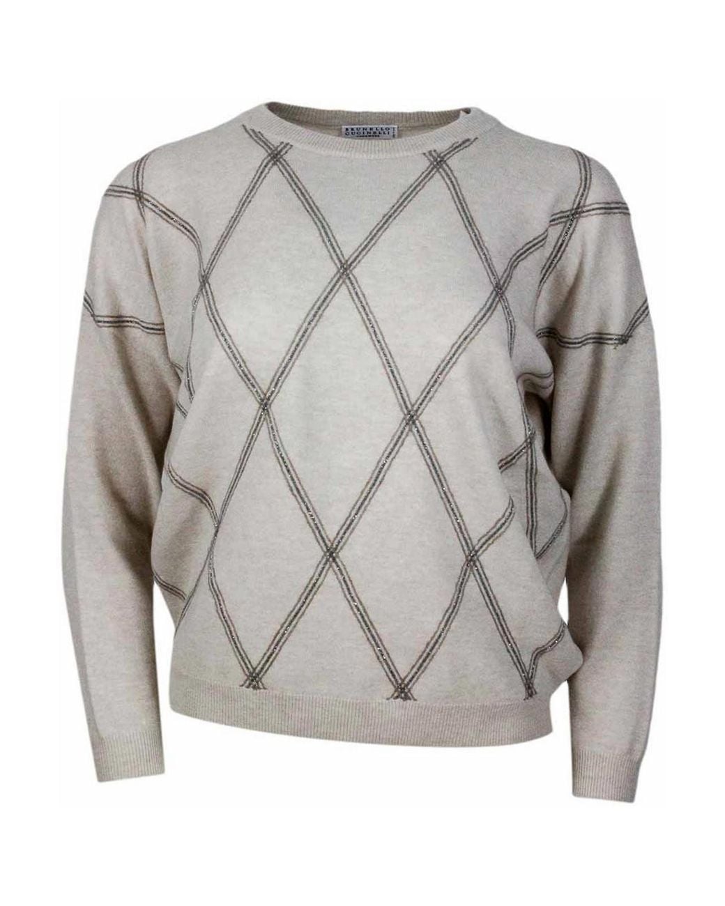 Pullover Brunello Cucinelli en coloris Gray