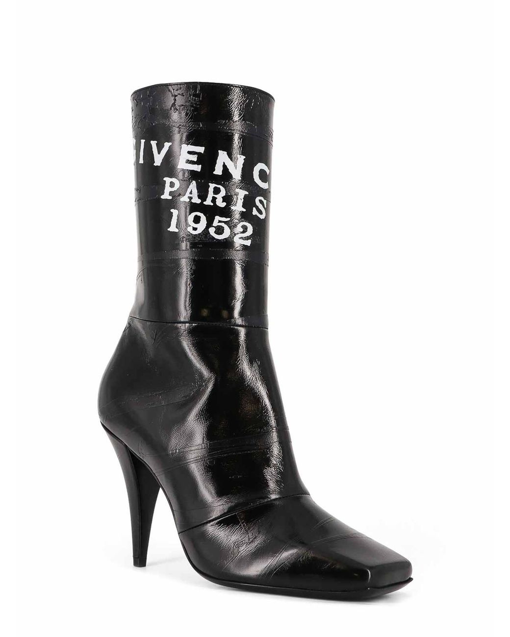 Givenchy Black Sliced Square Tape Ankle Boots