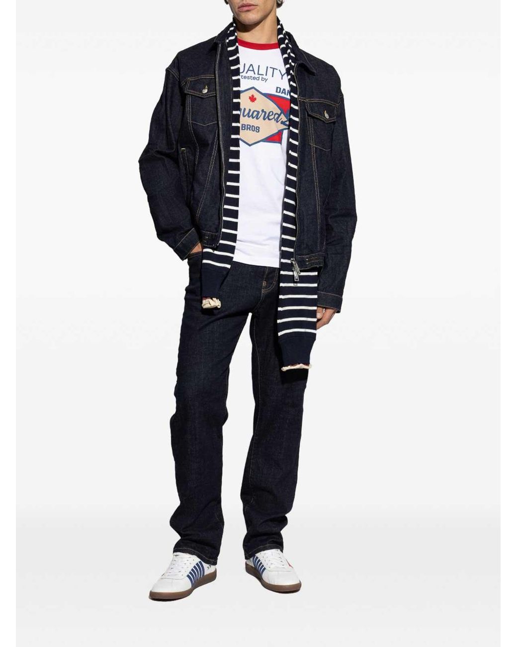 DSquared² Blue Dark Denim Jeans With Contemporary Fit for men