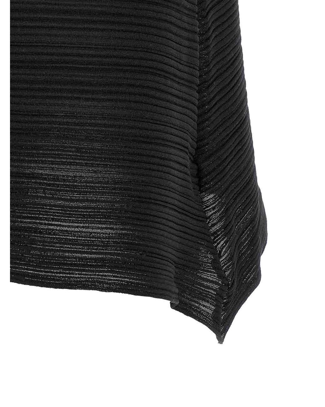 Pleats Please Issey Miyake Black Blouse