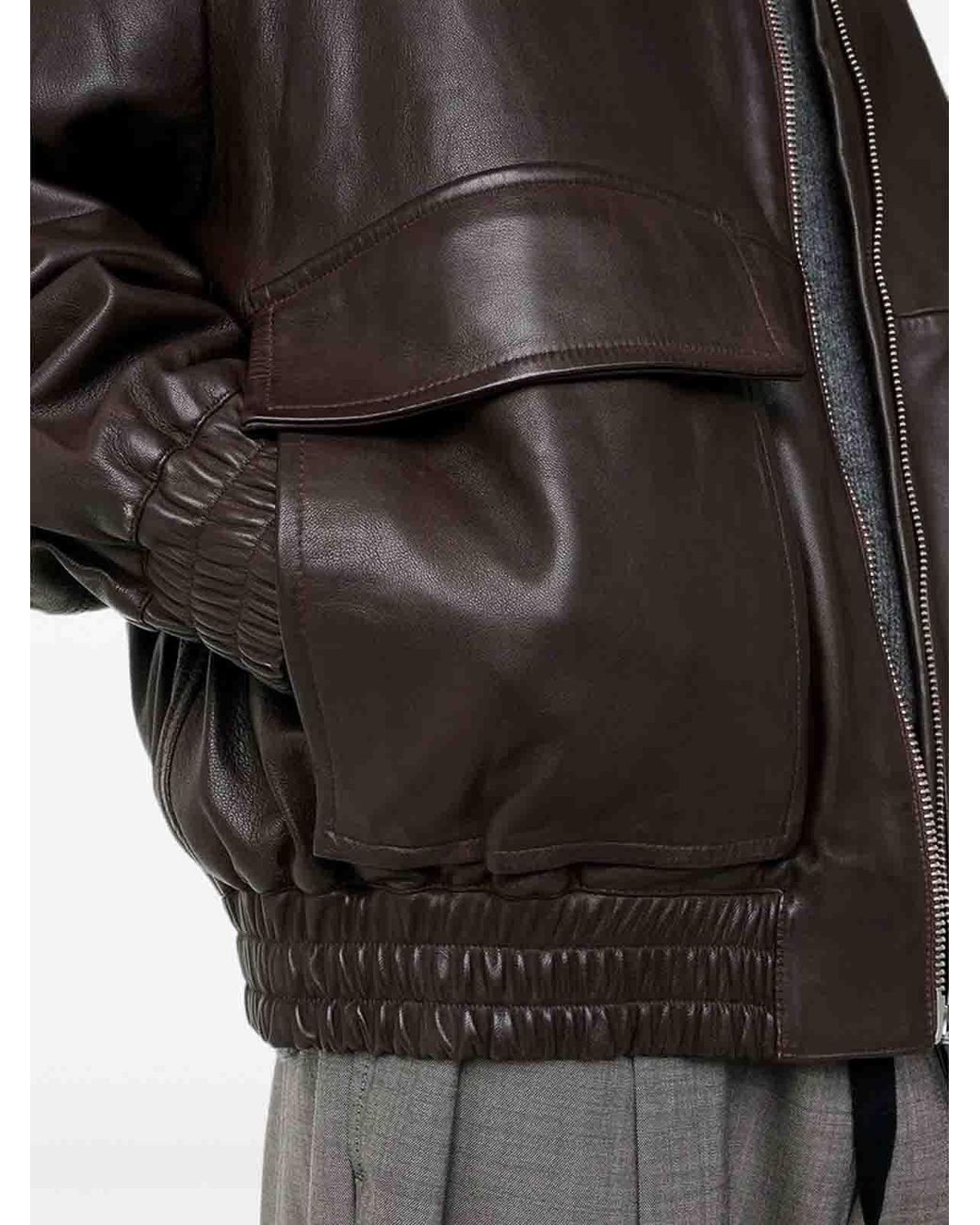 Studio Nicholson Brown Leather Outerwear for men
