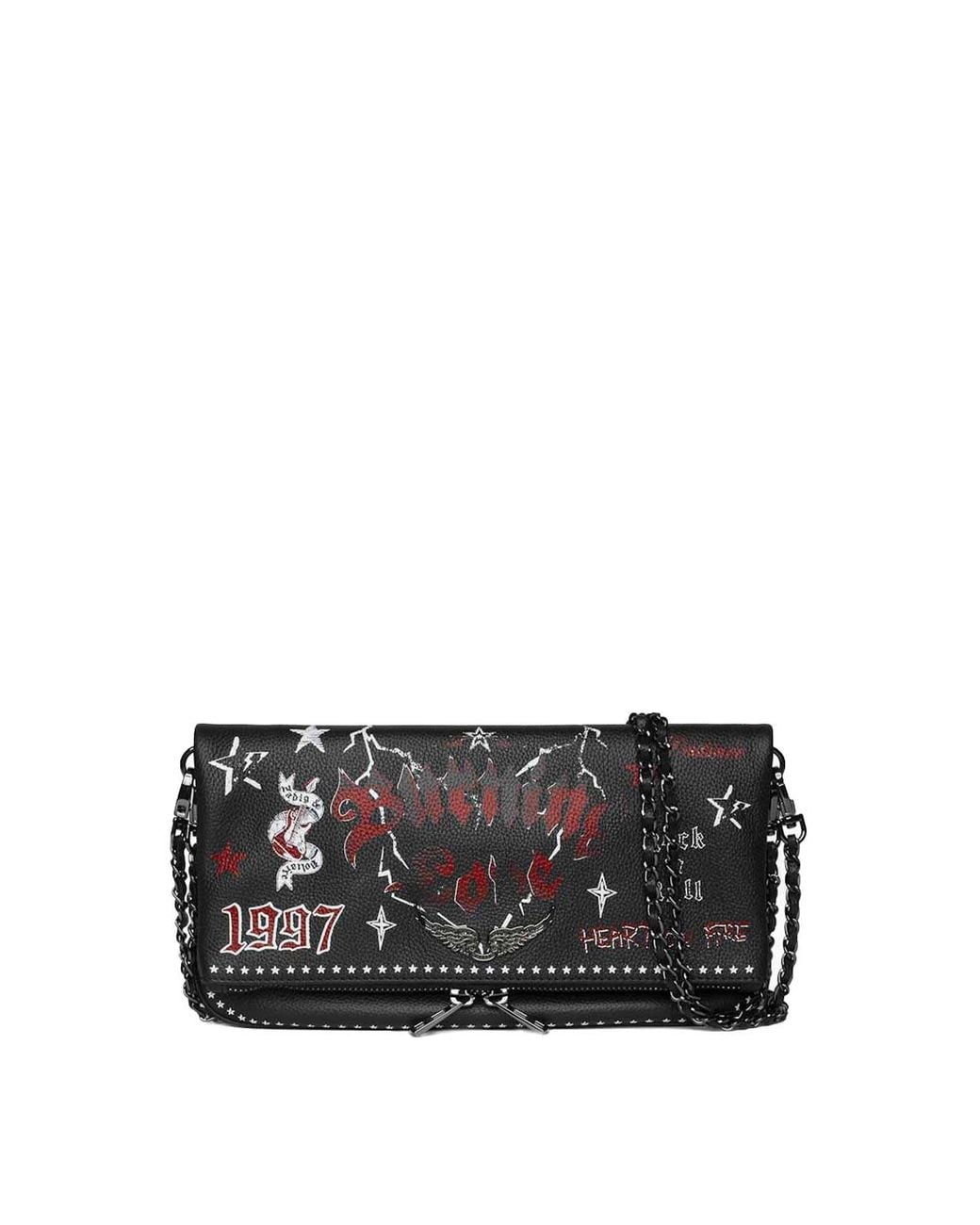 Zadig & Voltaire Black Rock Grained Leather Punk