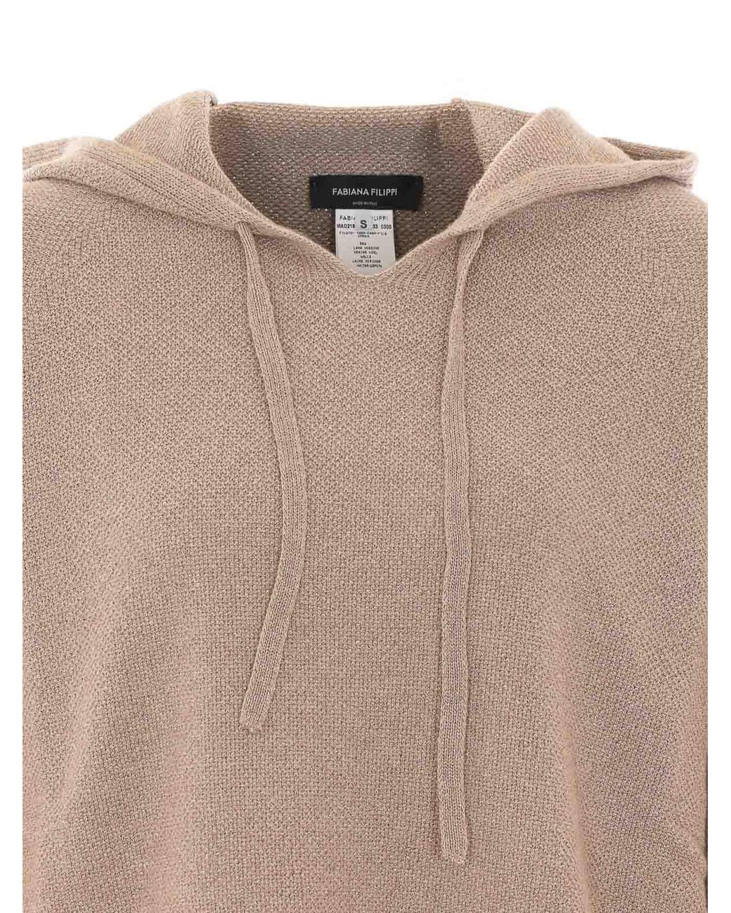 Fabiana Filippi Natural Knitted Hoodie