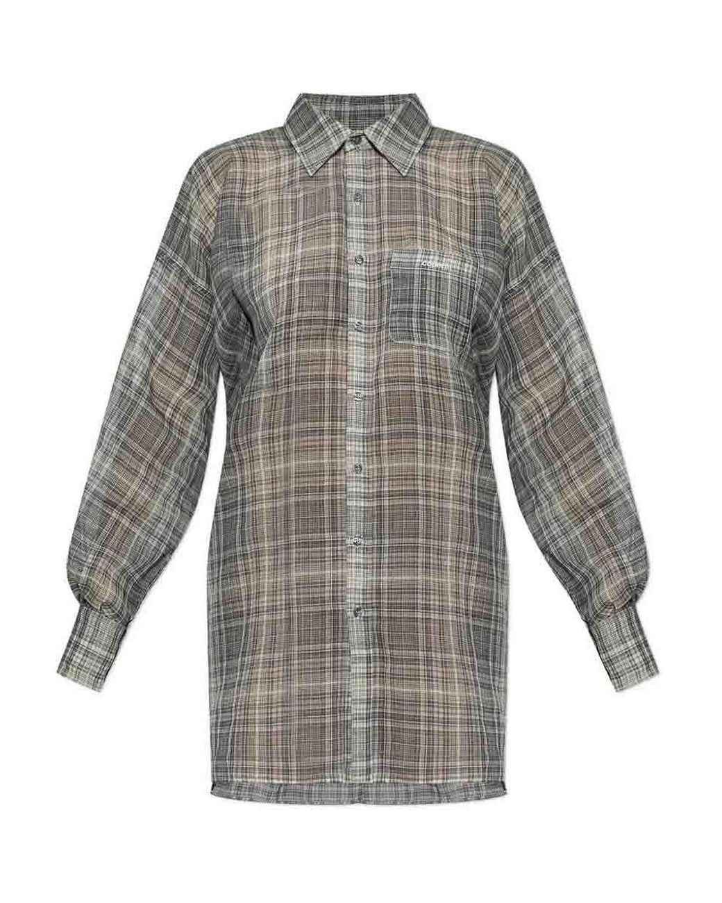 Coperni Gray Zero Waste Checked Shirt