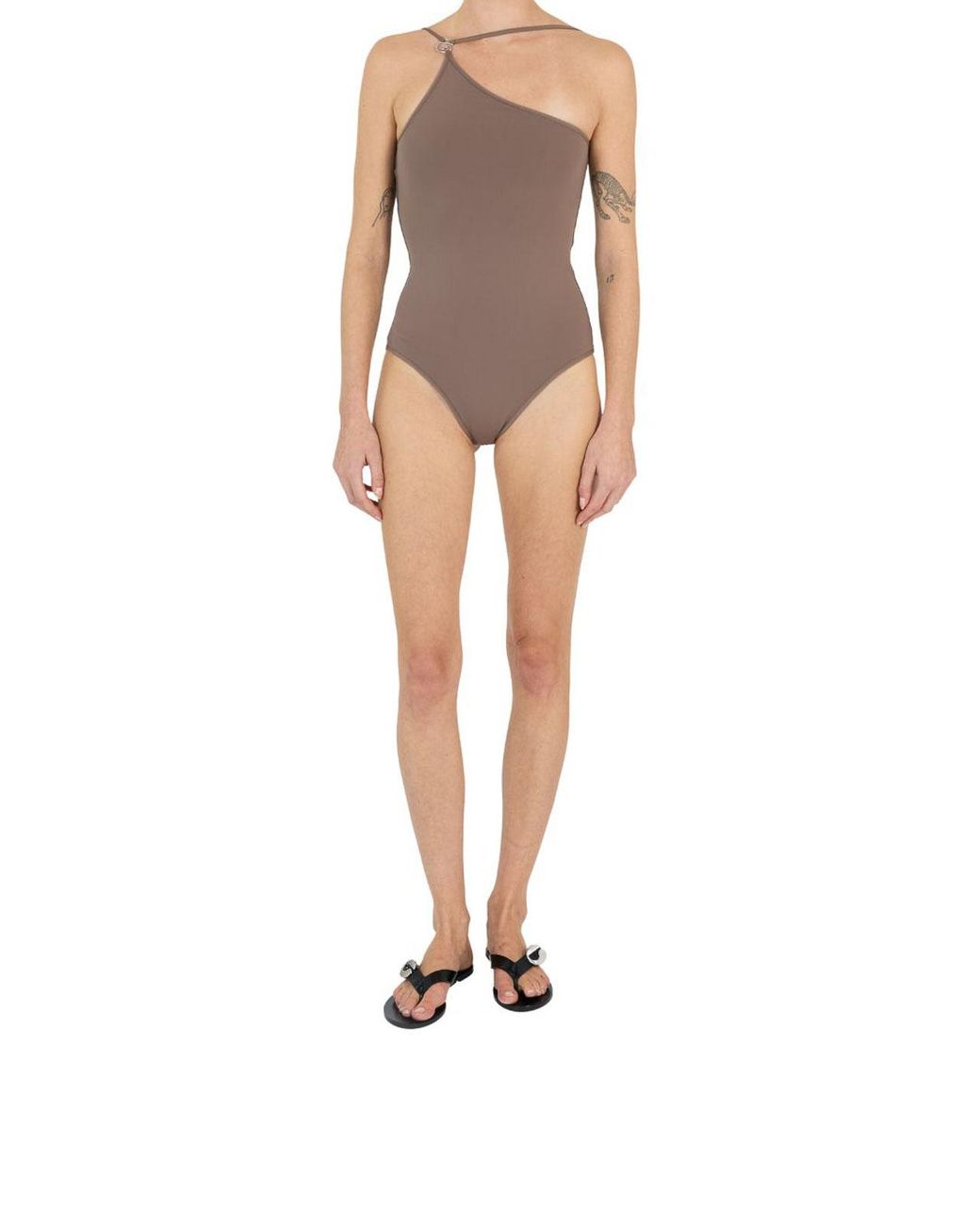 Coperni Brown Badeanzug