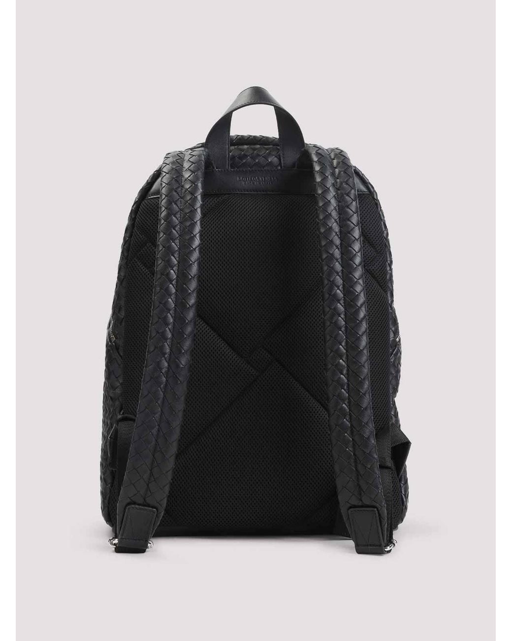 Bottega Veneta Black Intrecciato Backpack for men
