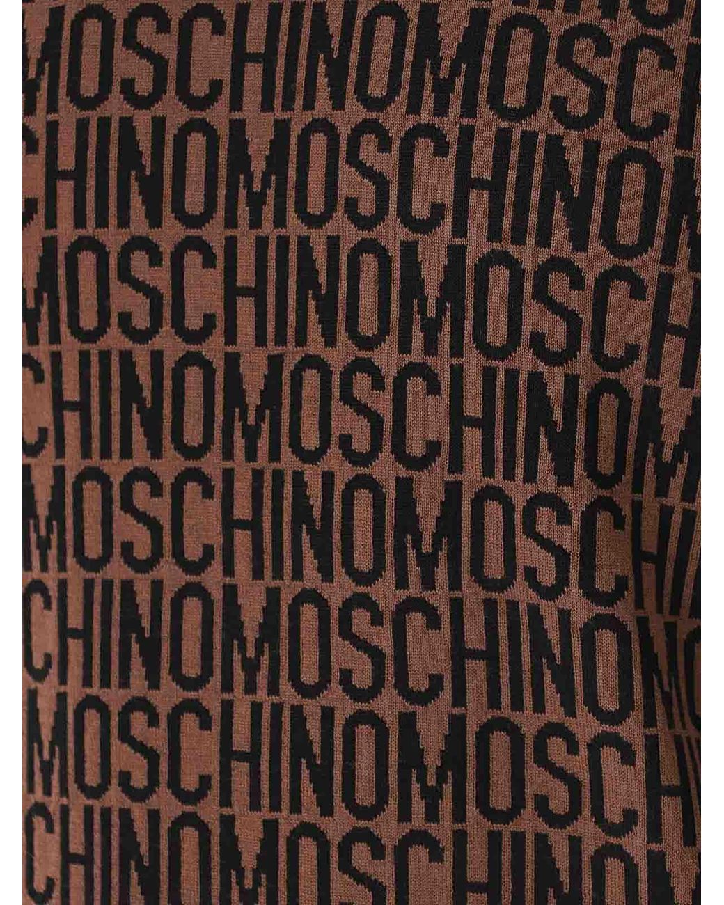 Moschino Brown Turtle Neck Logo for men