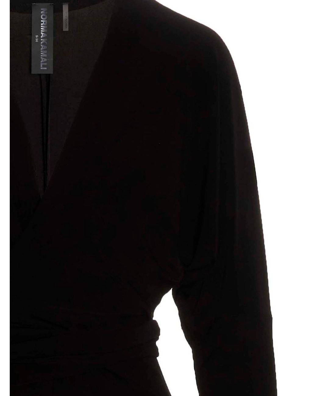 Norma Kamali Black Stretch Bodysuit Jumpsuit