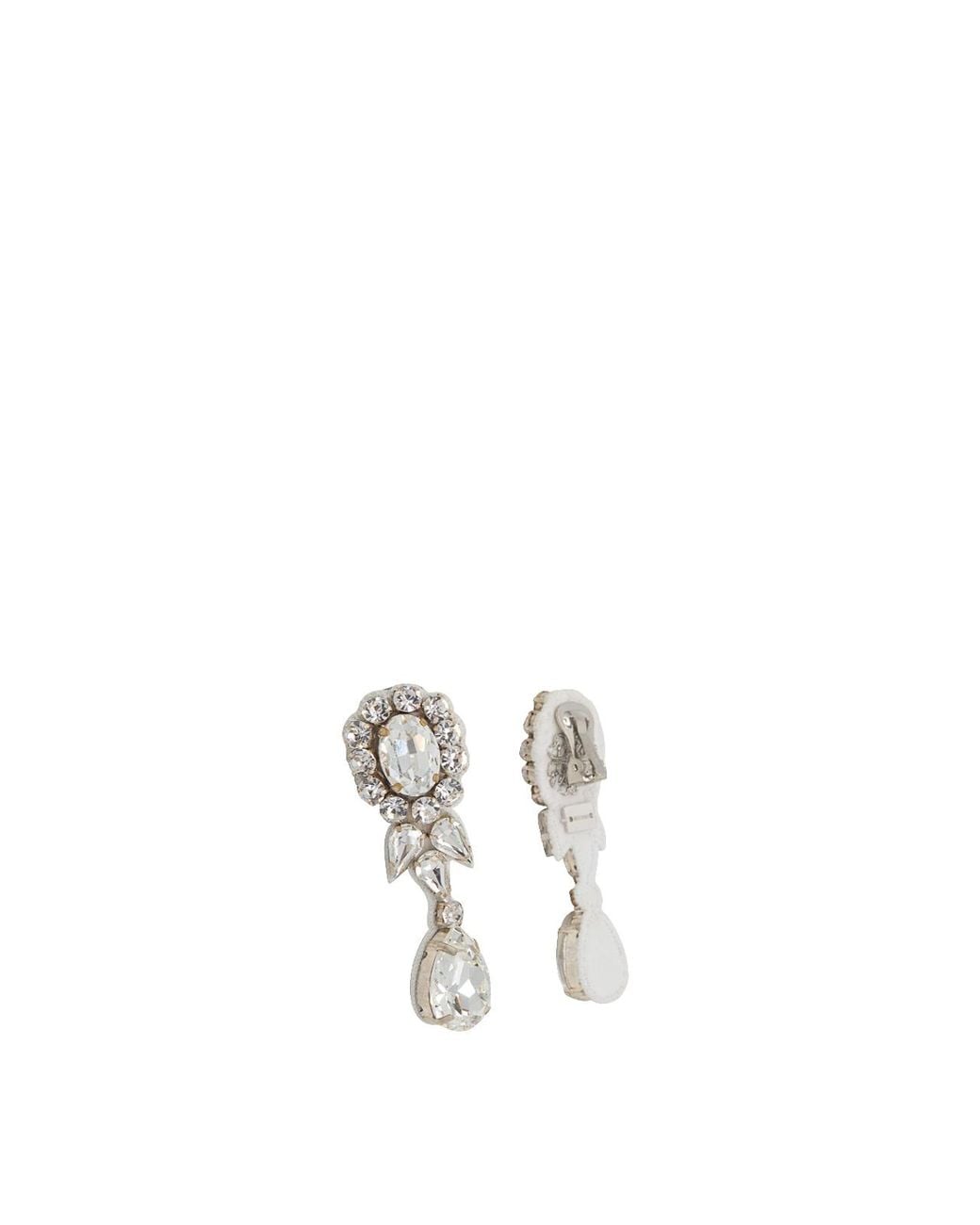 Moschino White Crystals Earrings