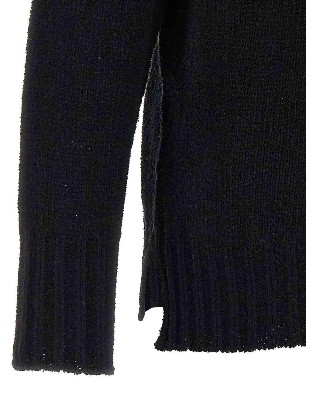 Ma'ry'ya Black Boucl Sweater for men