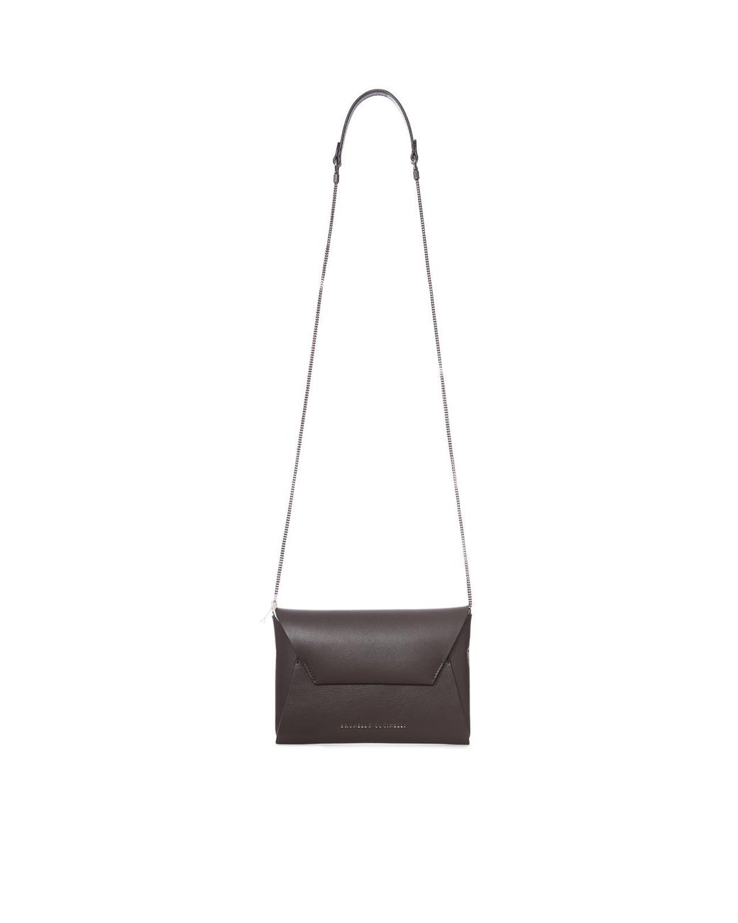 Brunello Cucinelli Gray Calfskin Clutch