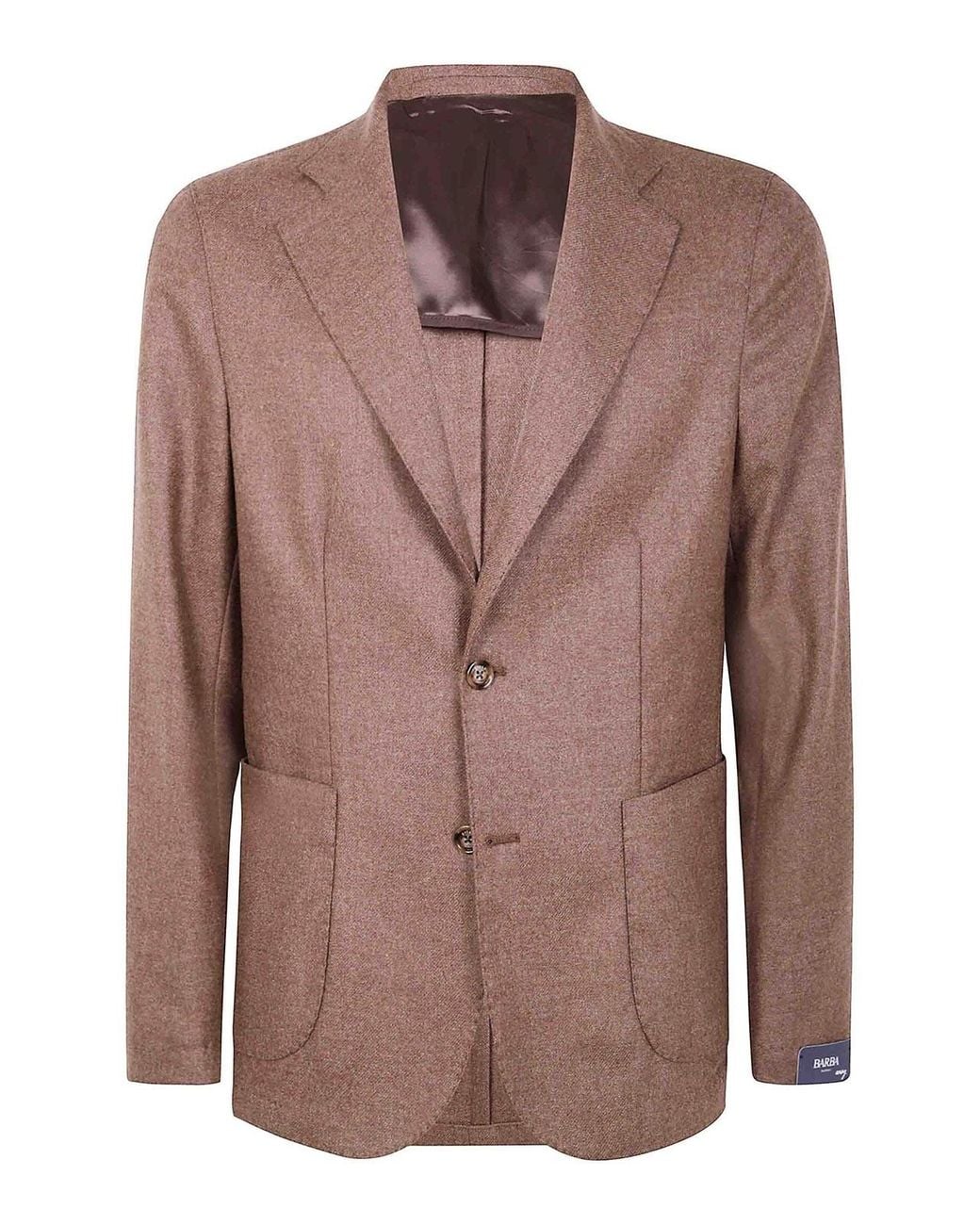 Barba Napoli Brown Easy Mono Jacket for men