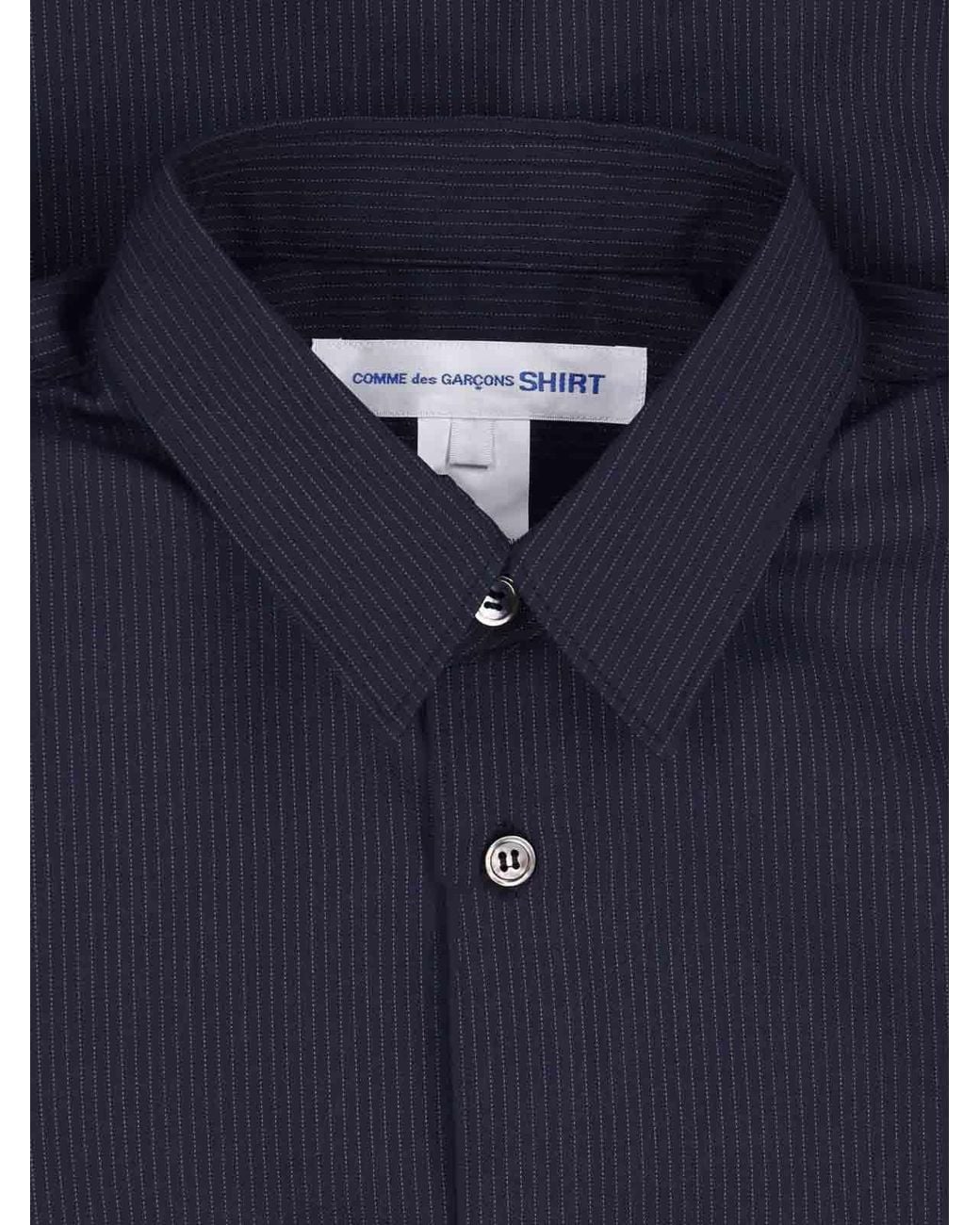 Comme des Garçons Blue Wool Blend Shirt for men
