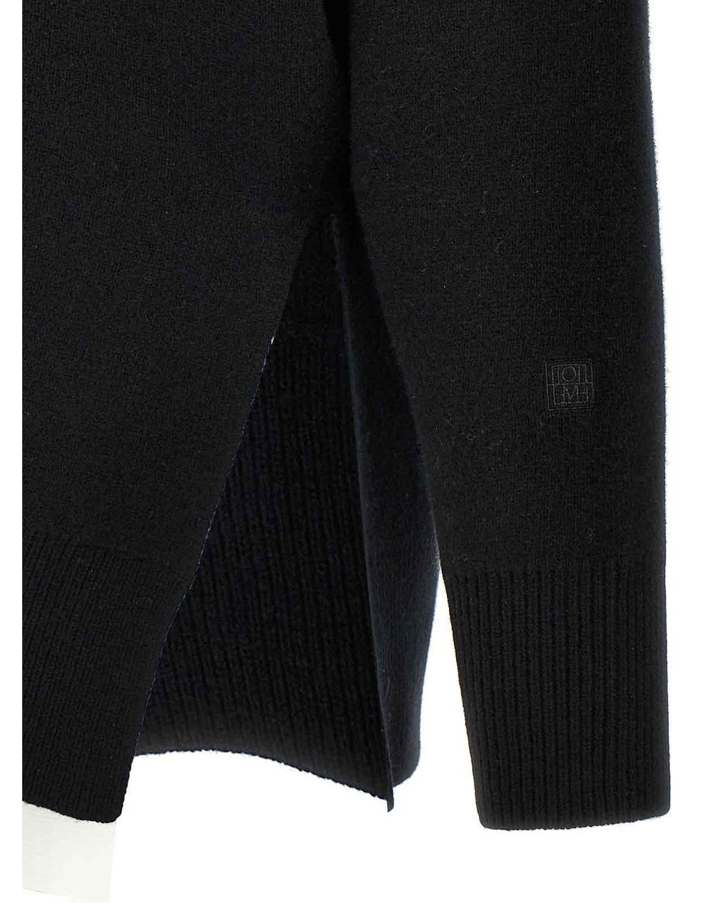 Totême Black Double-Knit Jumper