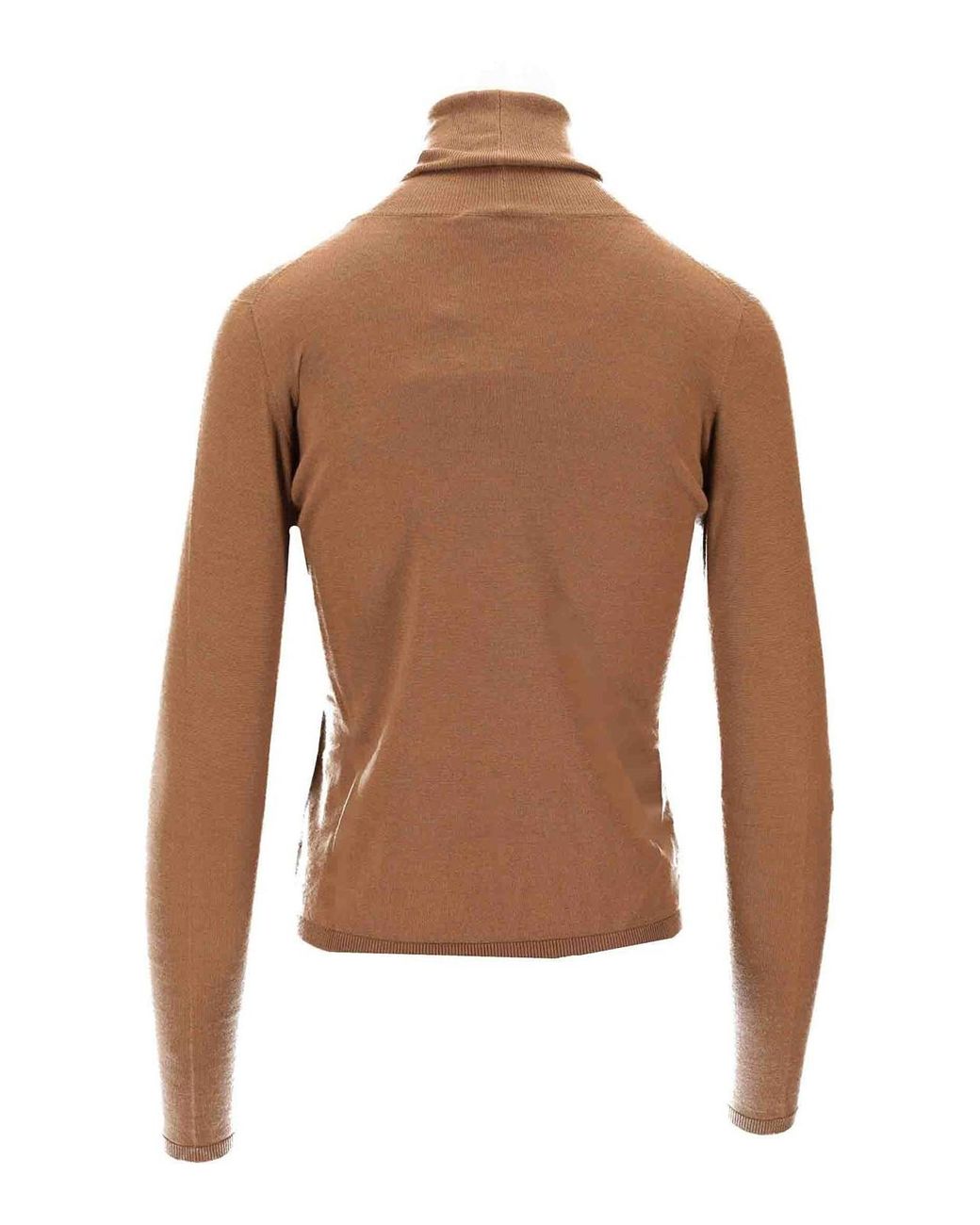 Max Mara Brown Veloce Lightweight Cashmere Turtleneck