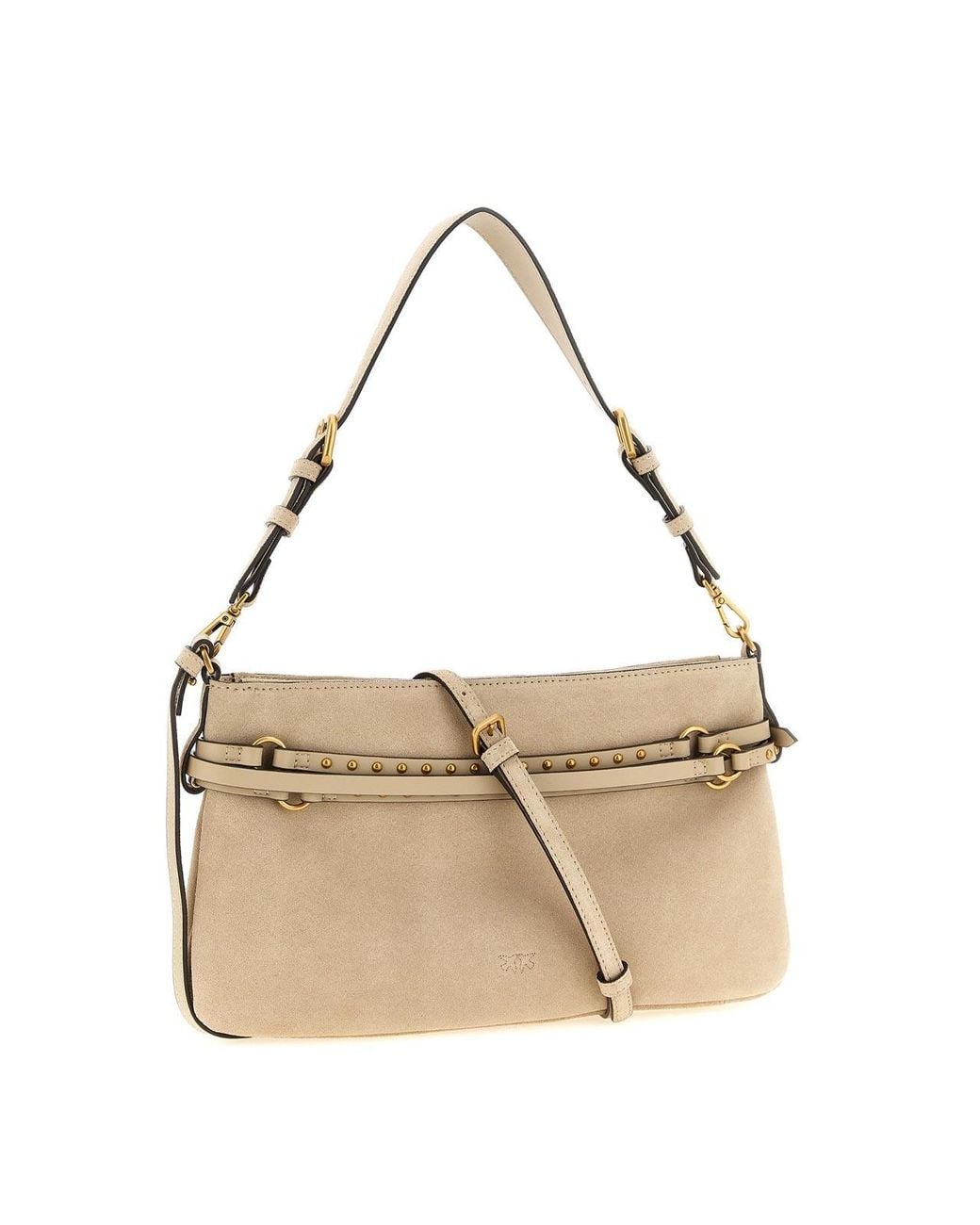 Pinko Natural Classic Suede Belt Bag