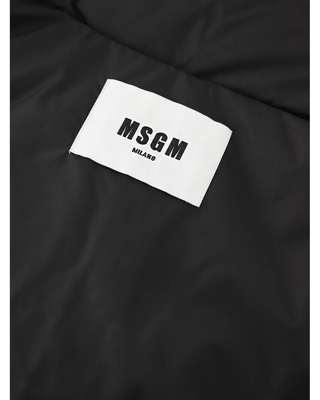MSGM Black Down Jacket for men