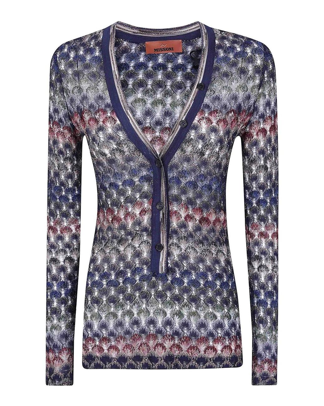 Missoni Blue V-Neck Sweater