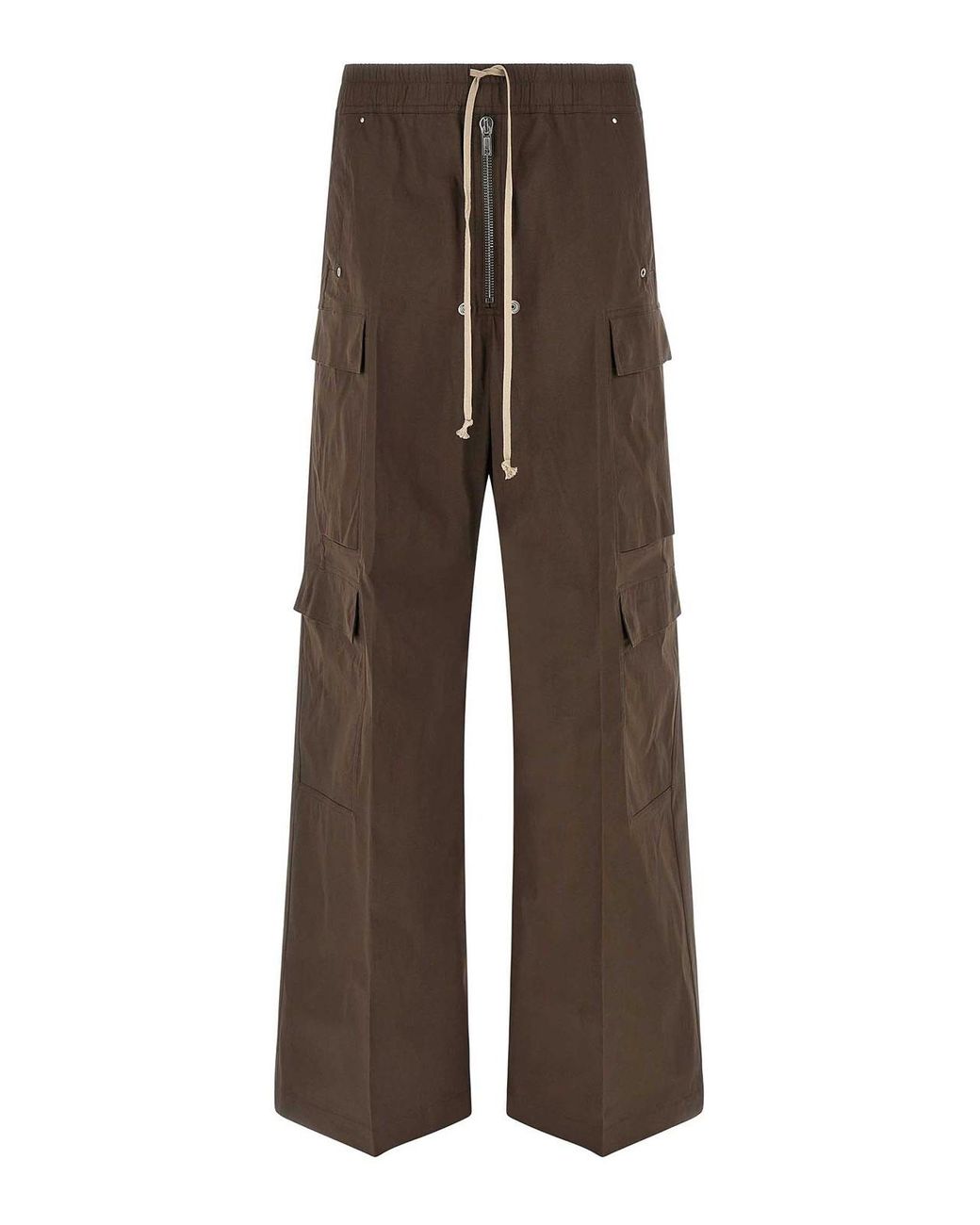 Rick Owens Brown Cotton Cargobelas Trousers for men