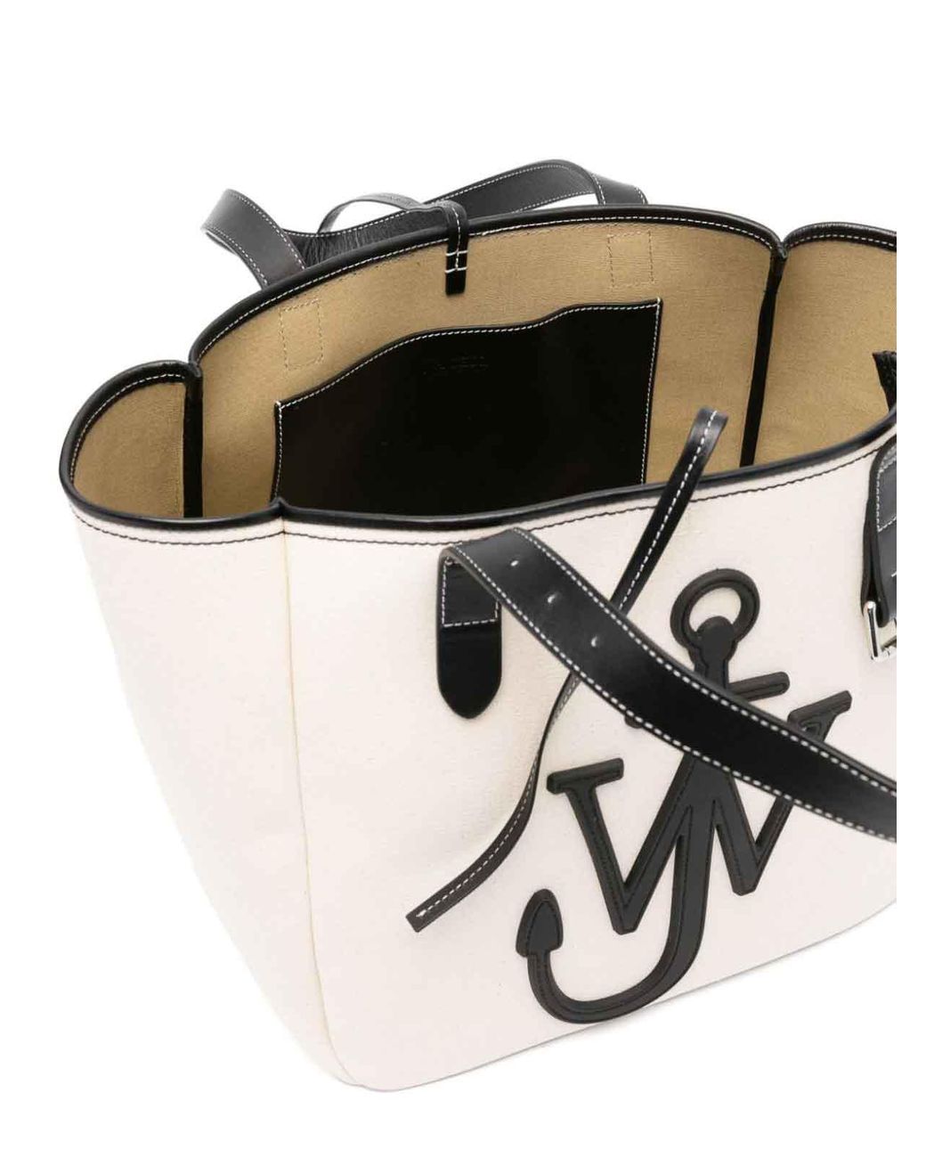 J.W. Anderson White Anchor Logo Shopping Bag