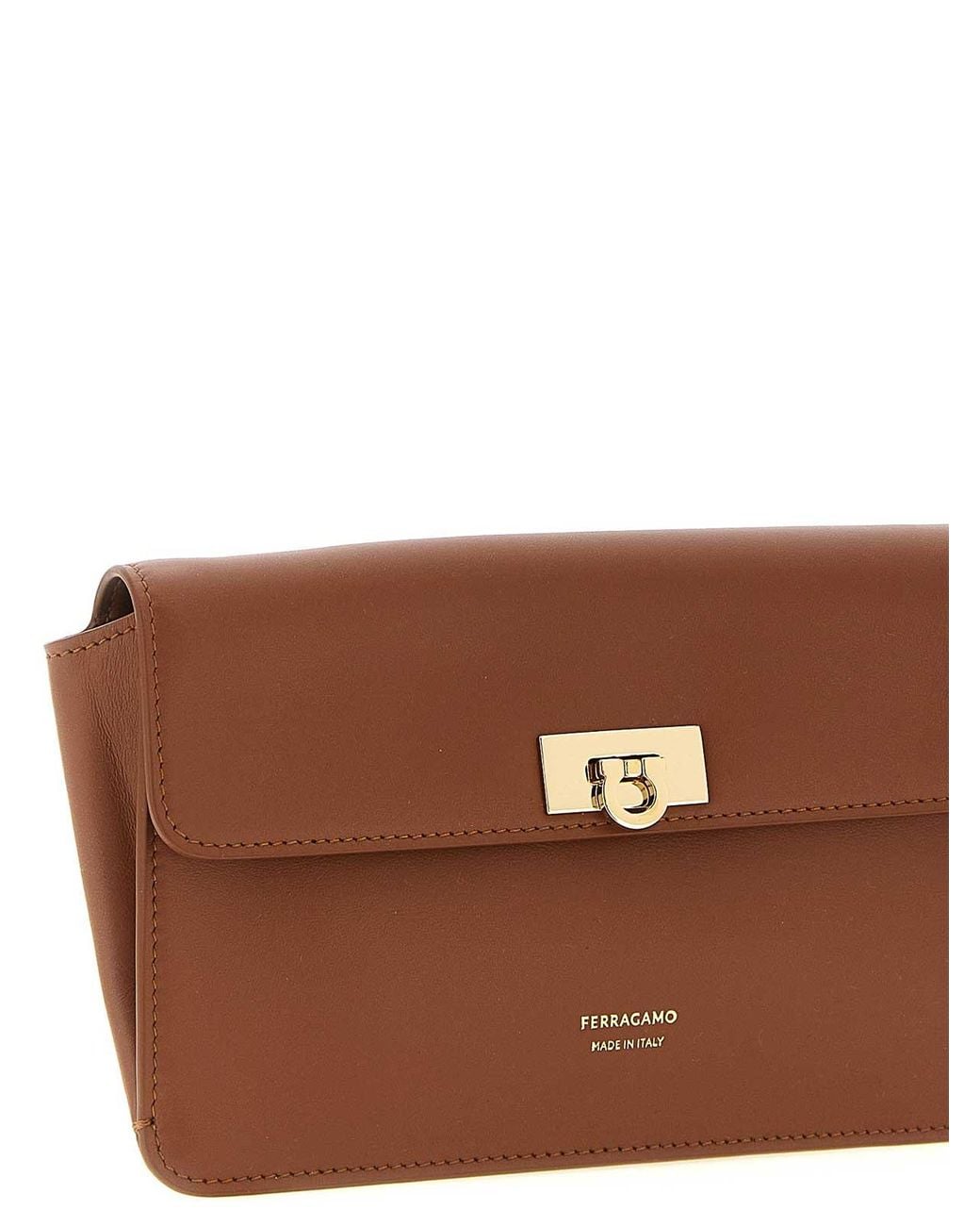 Ferragamo Brown Clutch