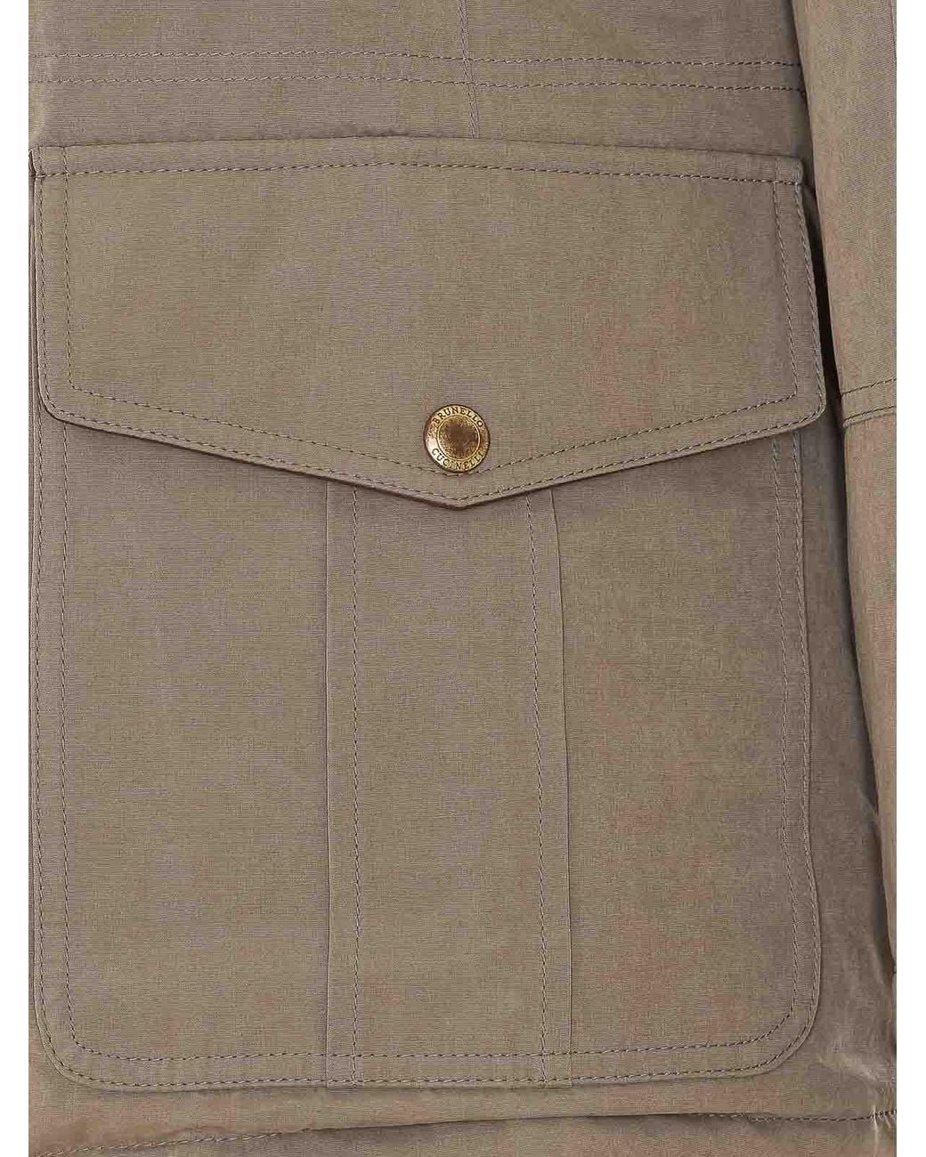 Brunello Cucinelli Natural Sahariana for men