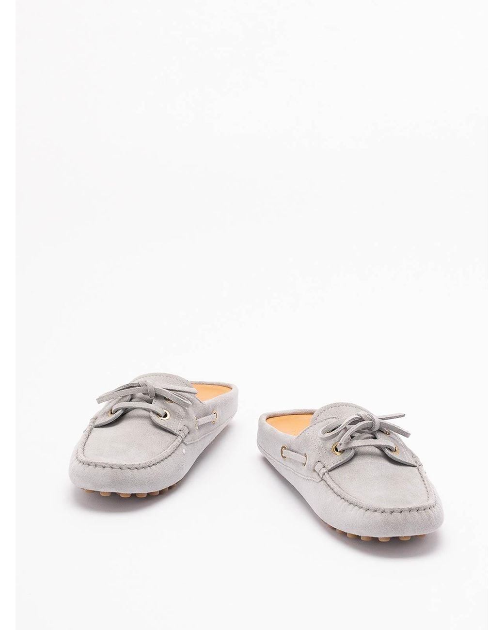 Tod's White Glove Gommino Loafers