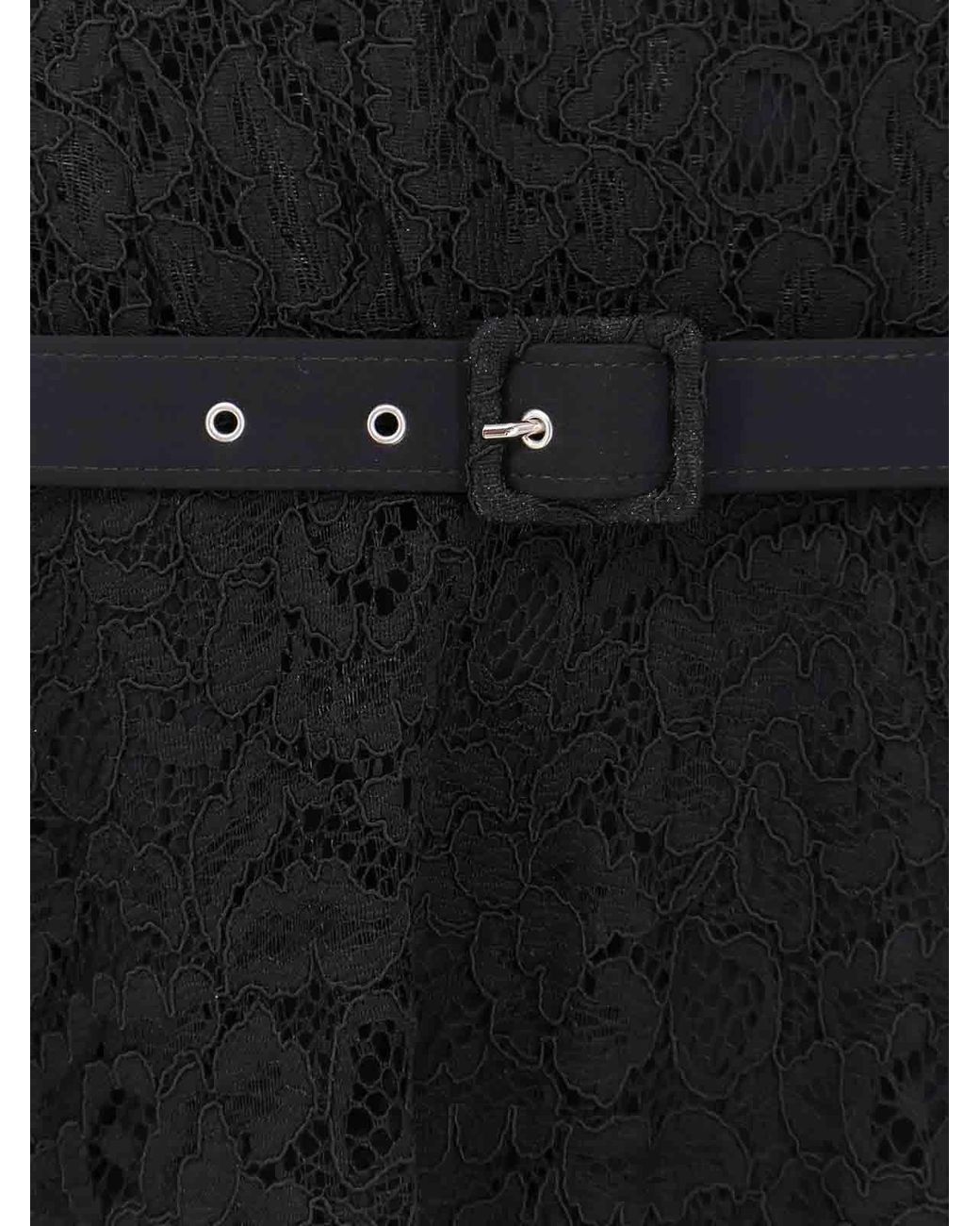 La Petite Robe Di Chiara Boni Black Ginogi Lace Midi Dress