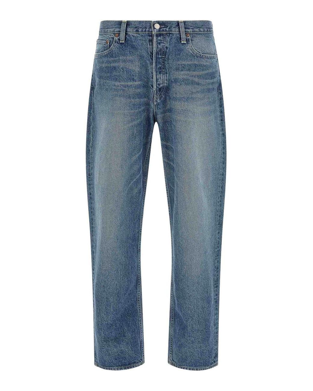 Ssstein Blue Cotton Jeans for men