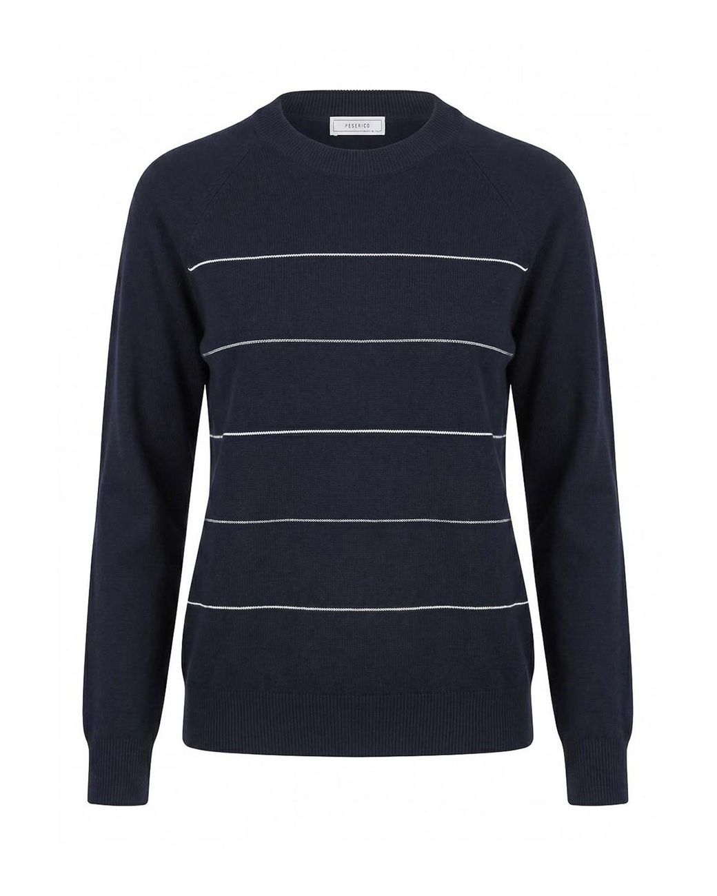 Peserico Blue Round Neck Sweater