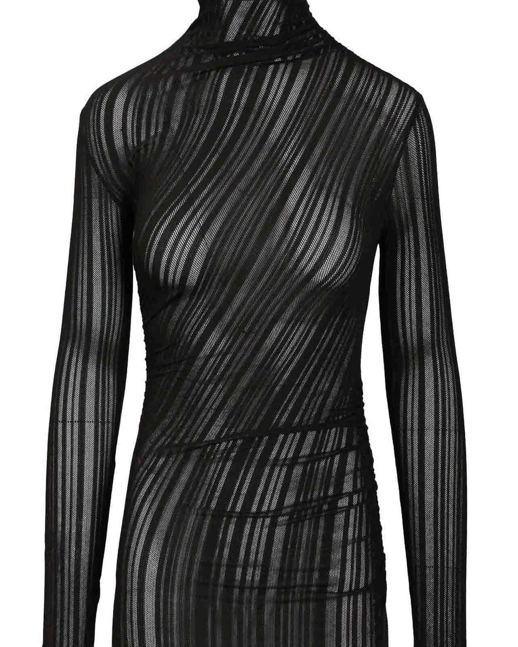Amazuìn Black Olga Long Dress