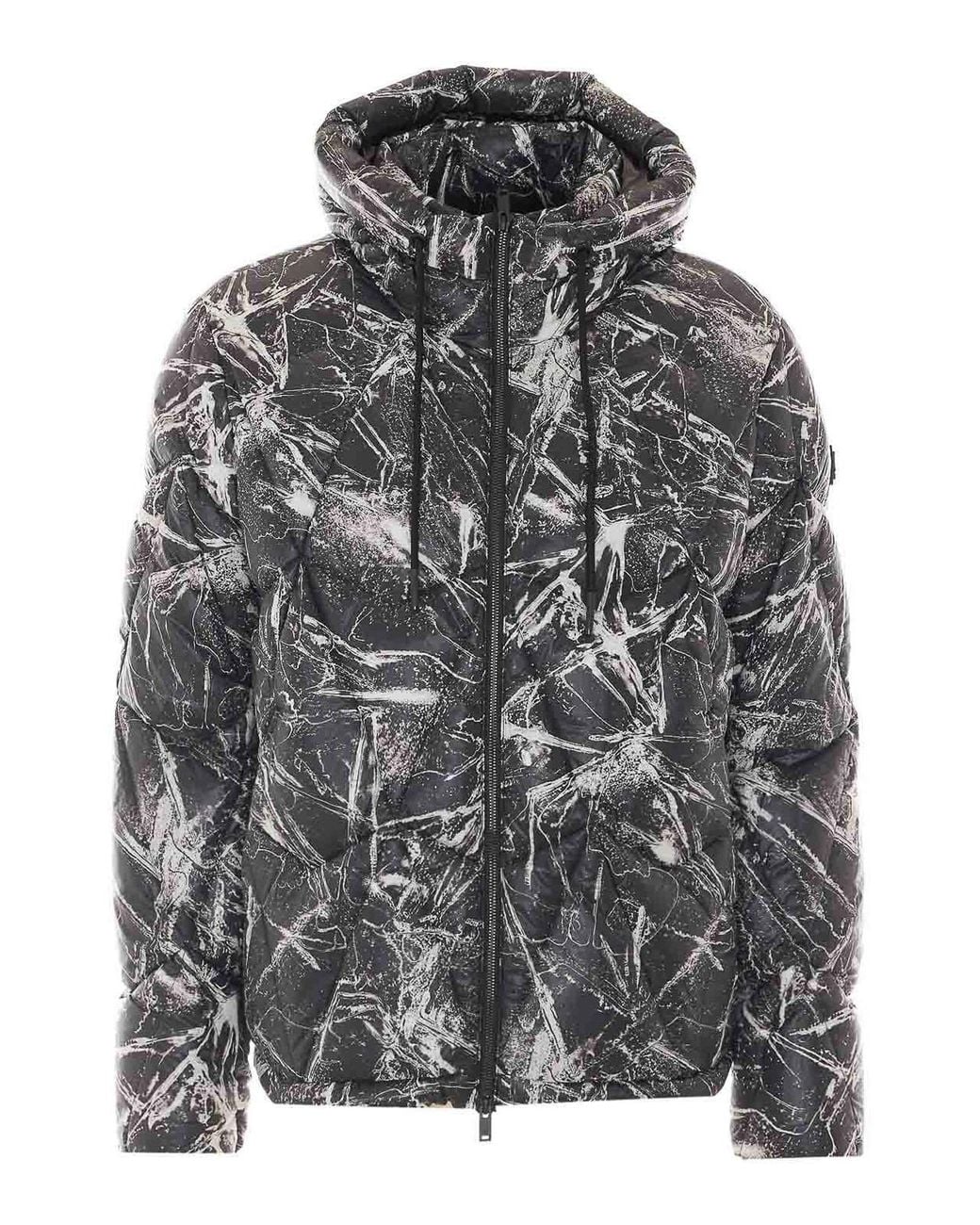 Moose Knuckles Gray Iceberg Quilt Down Jacket for men