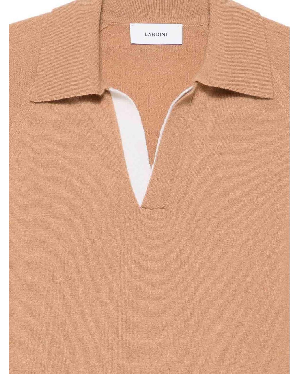 Lardini Natural Elegant Peach Polo Shirt for men