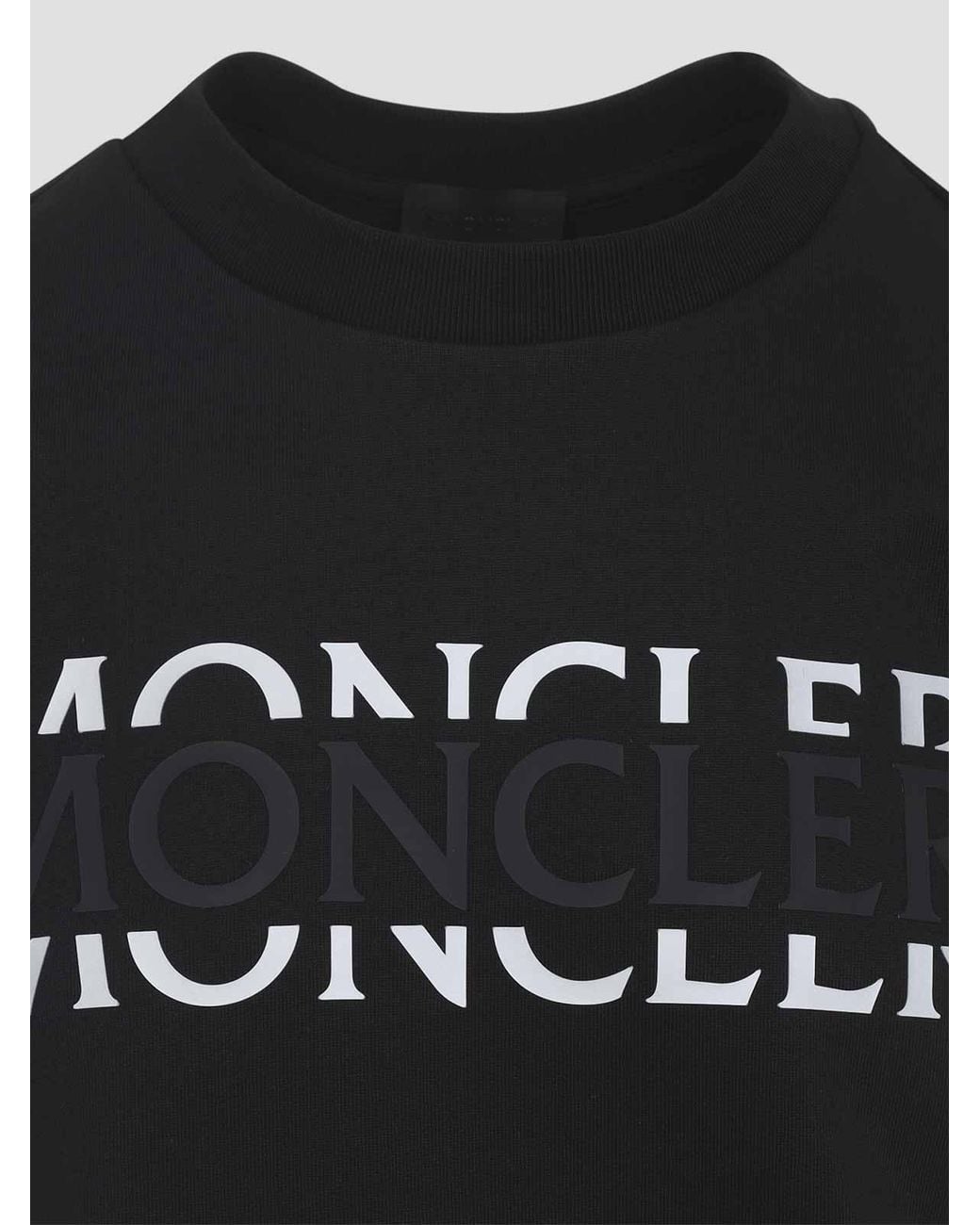 Moncler Black Cotton Sweatshirt for men