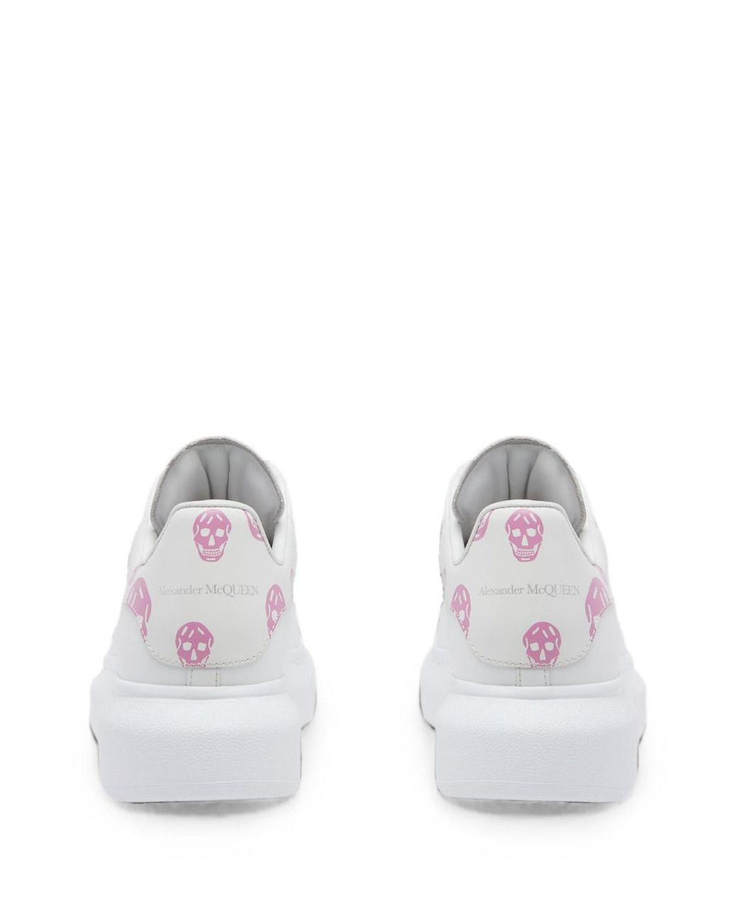 McQueen White Oversized Skull-Print Sneakers
