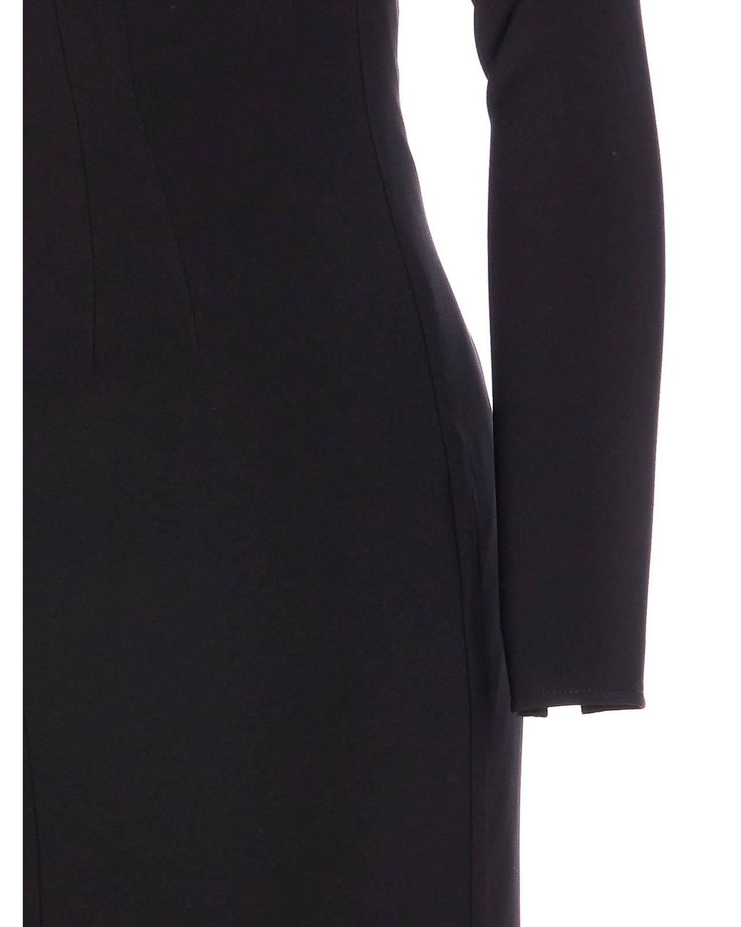 Elisabetta Franchi Black Logo Dress