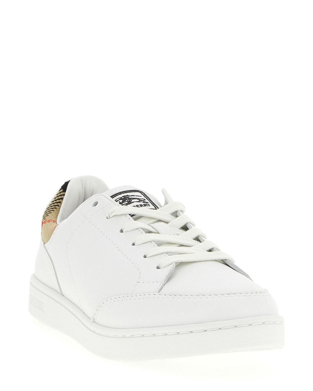 Burberry White Leather Set Sneakers