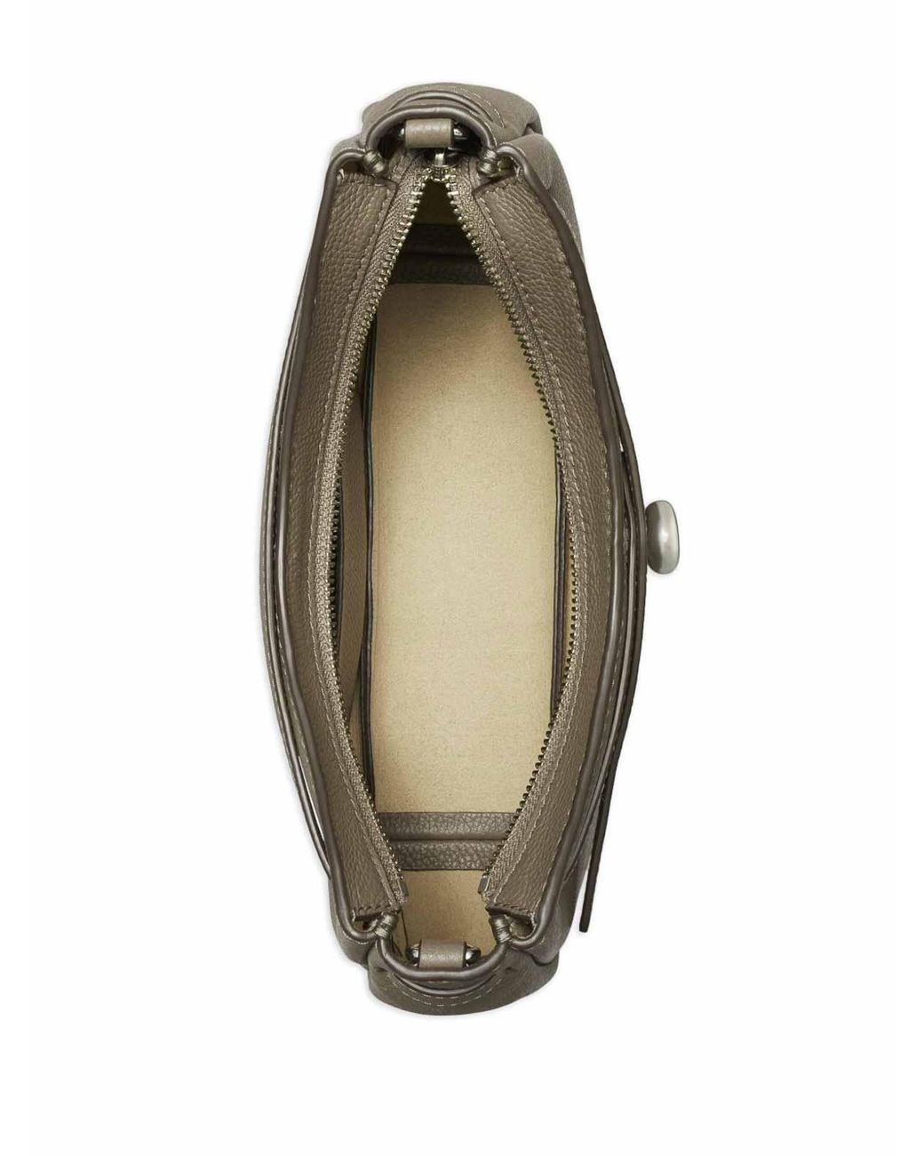 Tory Burch Gray Romy Leather Crossbody Bag
