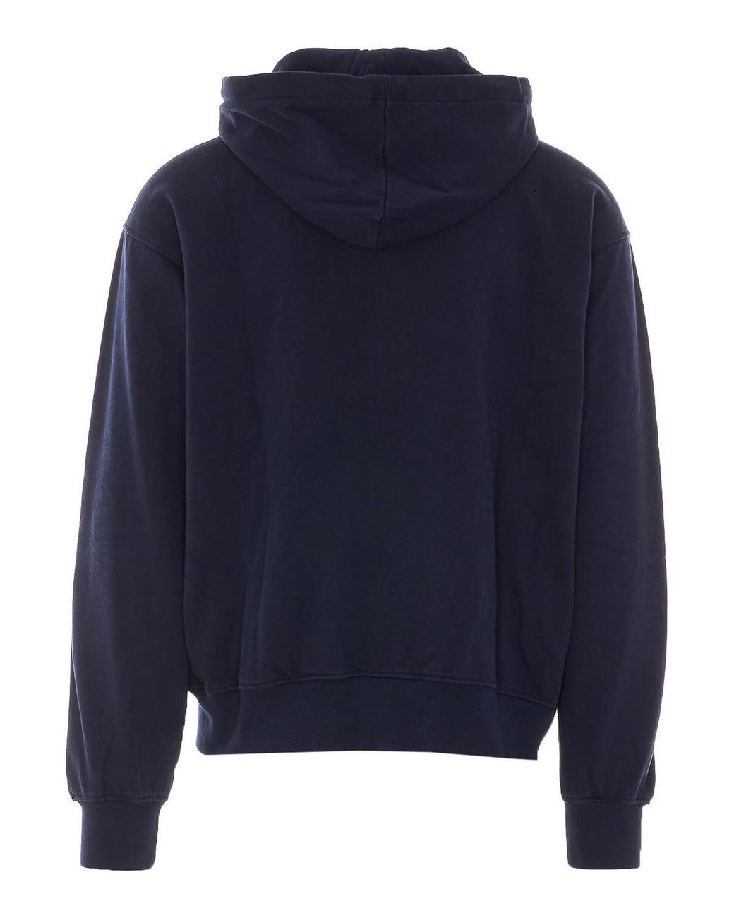 Drole de Monsieur Blue Slogan Zip Up Sweatshirt for men