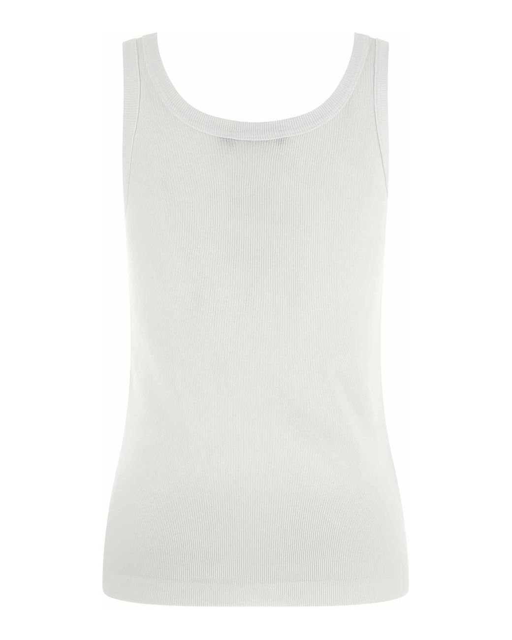 Dolce & Gabbana White Logo Patch Tank Top