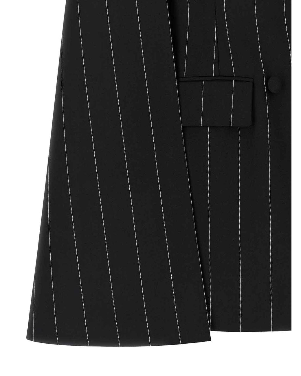 Federica Bonifaci Black Tuxedo Pinstripe Cape