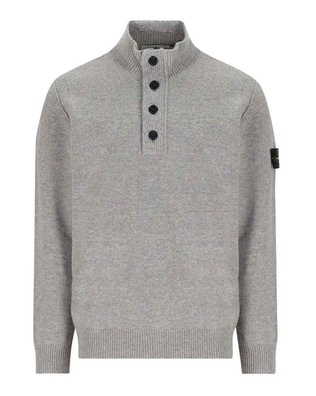 Stone Island Gray Rws Melange Sweater for men