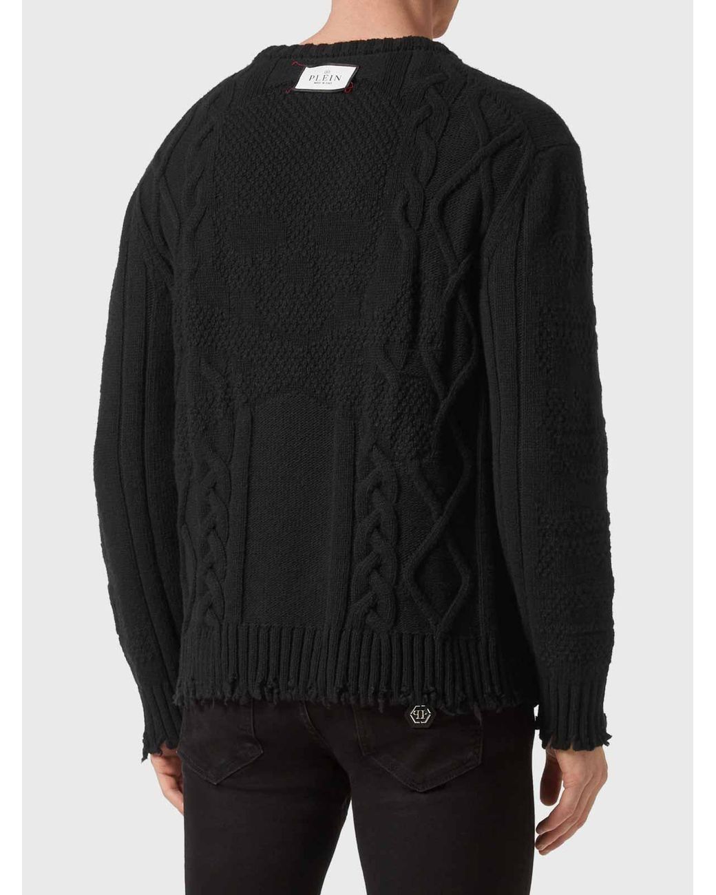 Philipp Plein Black Sweater for men