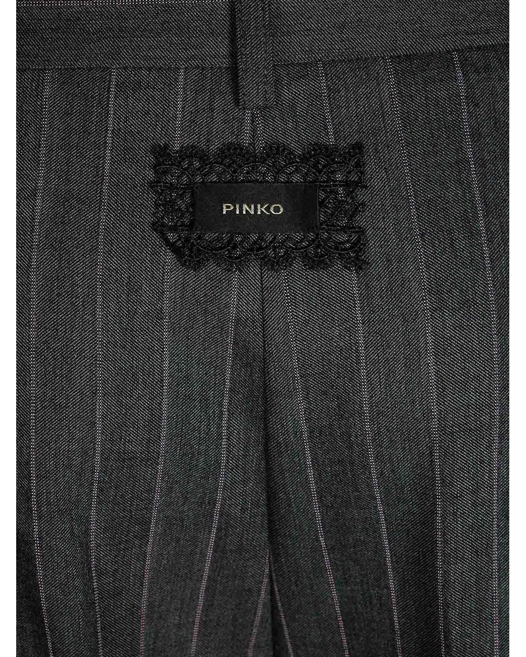 Pinko Gray Pleione Wool Blend Trousers