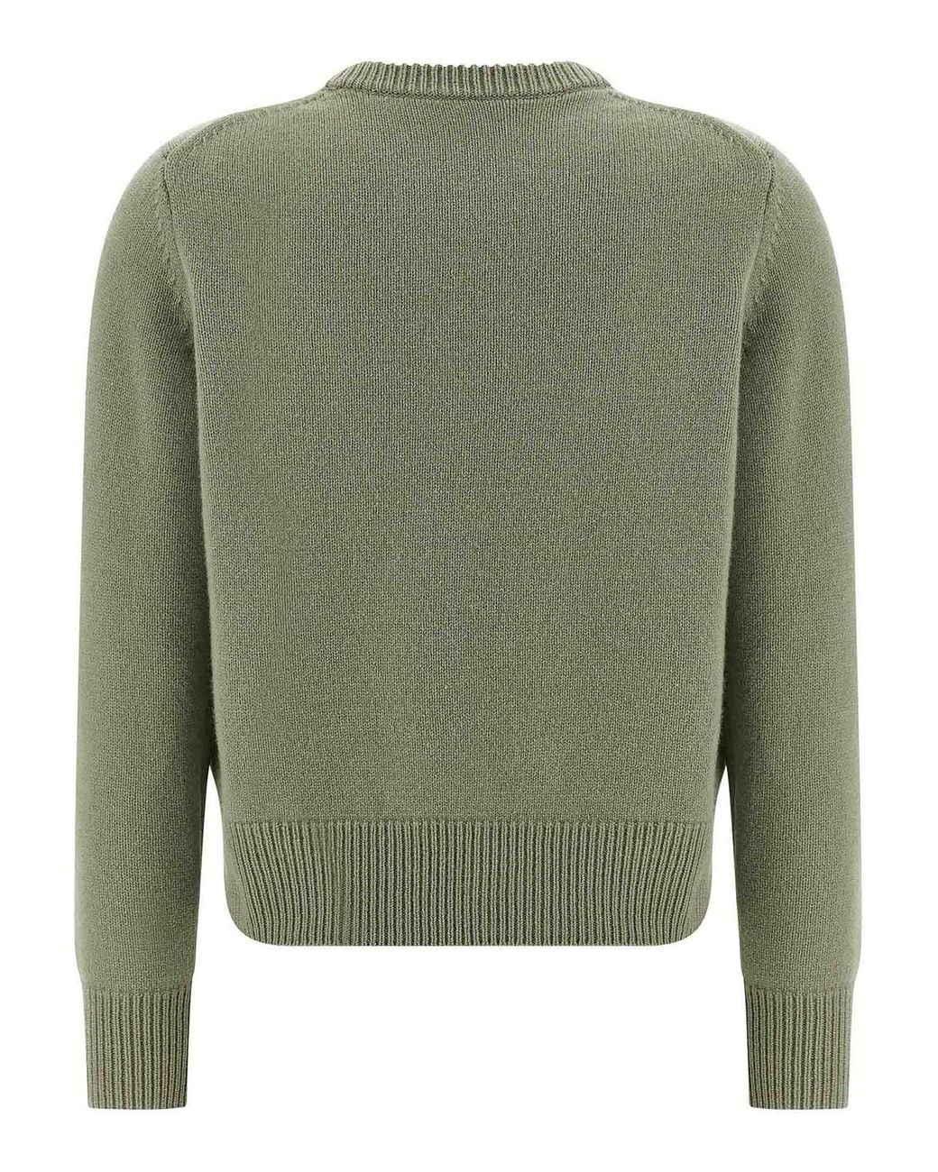 Pull Col Rond Maison Kitsuné en coloris Green