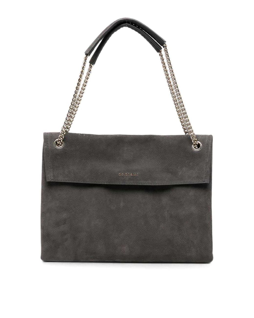 Orciani Black Venus Nabucco Midi Leather Shoulder Bag