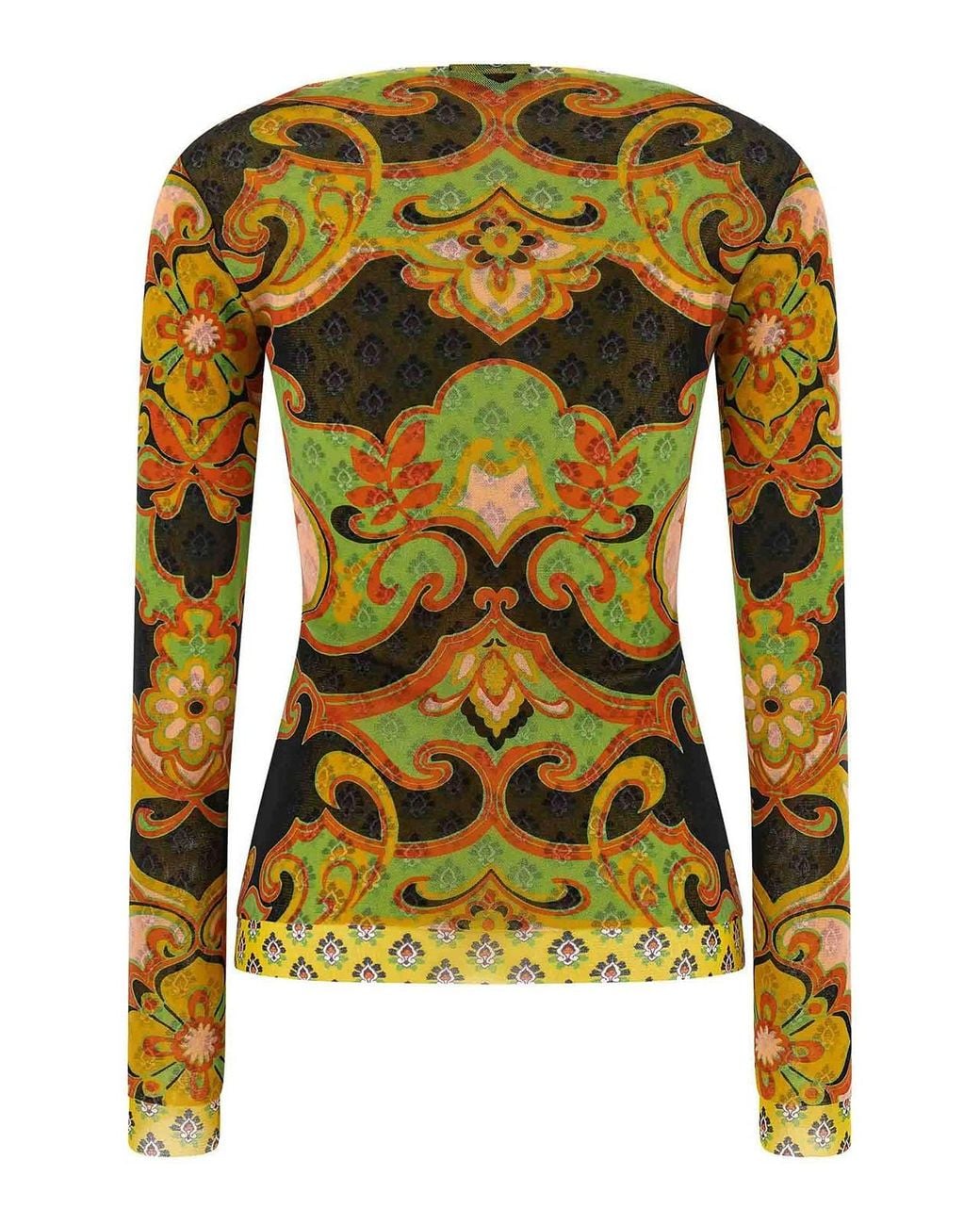 Etro Yellow Double-Layer Mesh