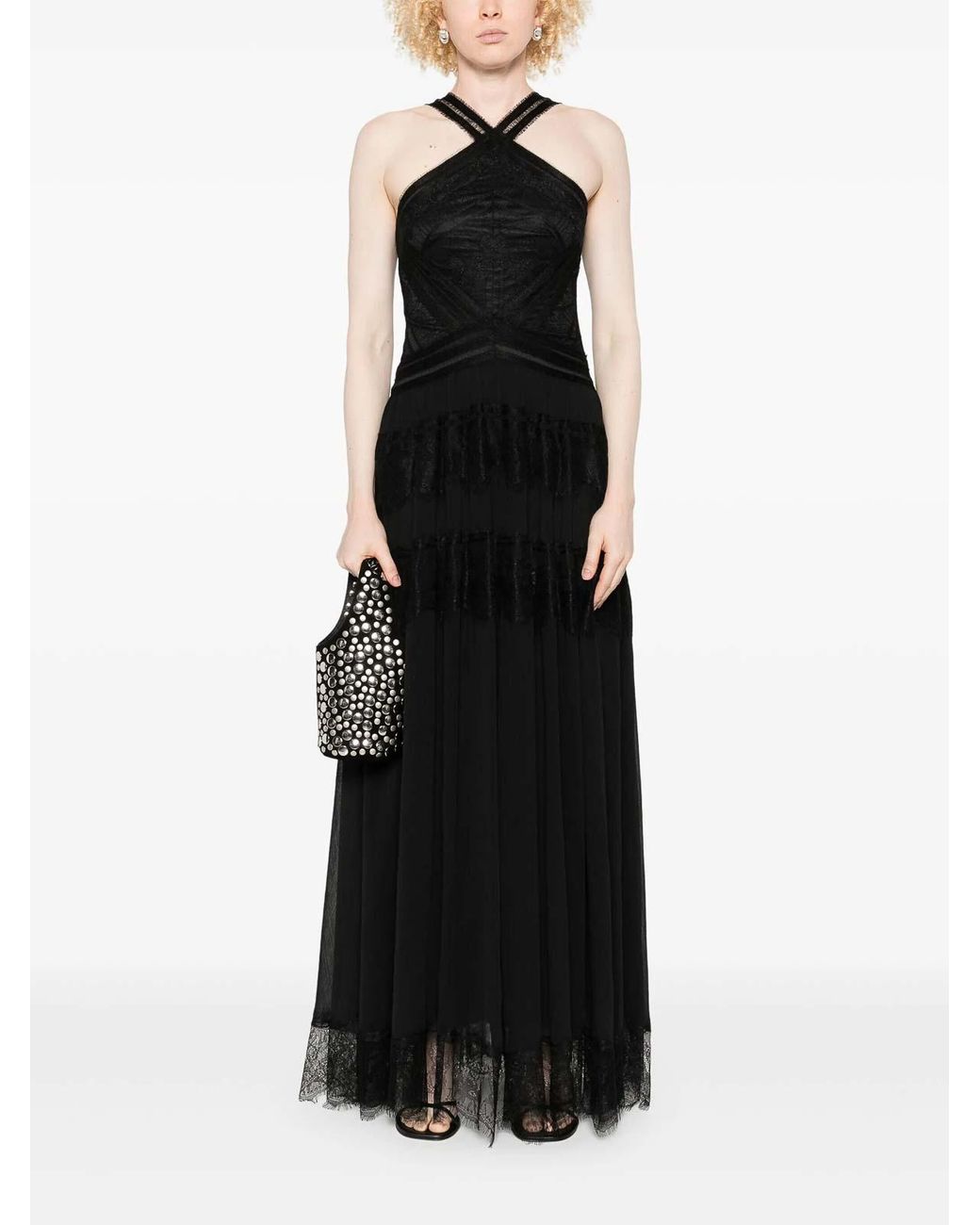 ERMANNO FIRENZE Black Midi Dress