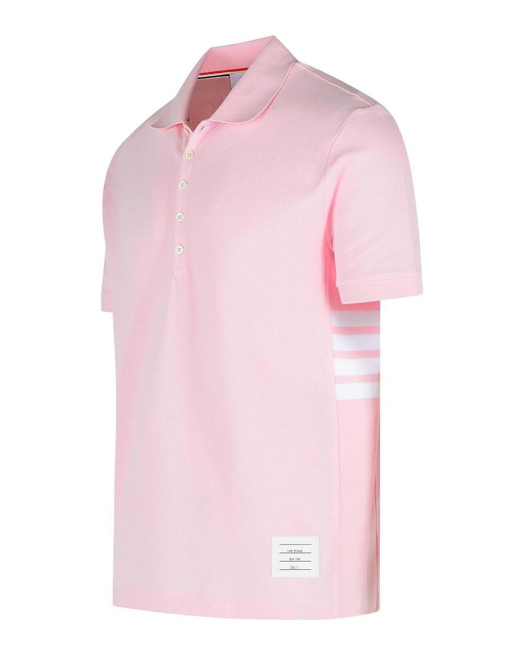 Thom Browne Pink Cotton Polo Shirt for men