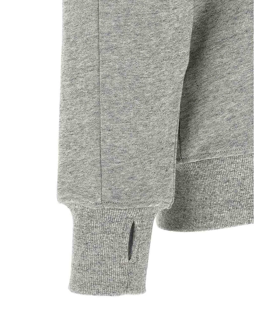 C P Company Gray Diagonal Raised Fleece Sweatshirt for men